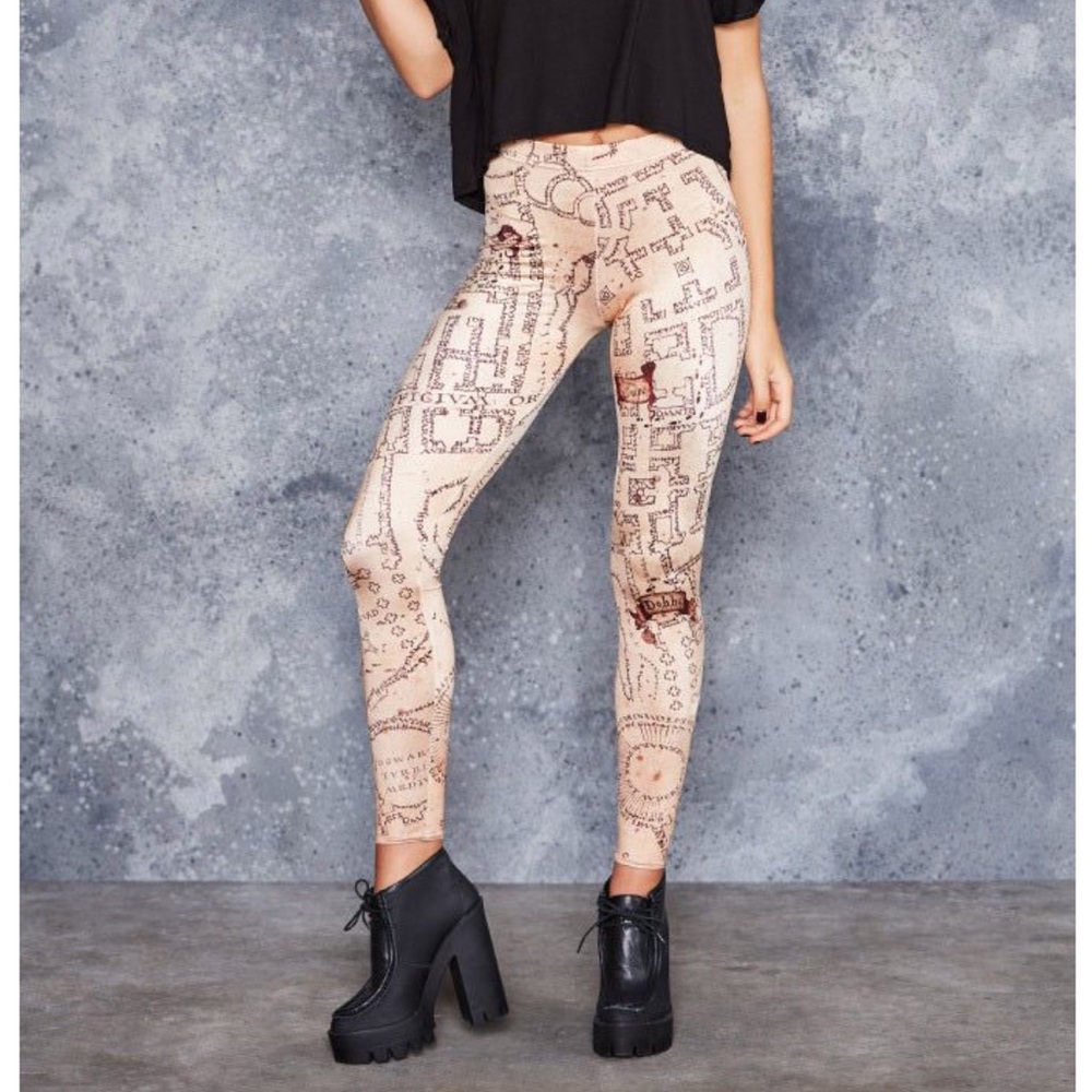 Blackmilk Harry Potter marauder’s map leggings